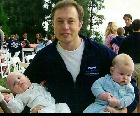Elon Musk with His Twin Sons